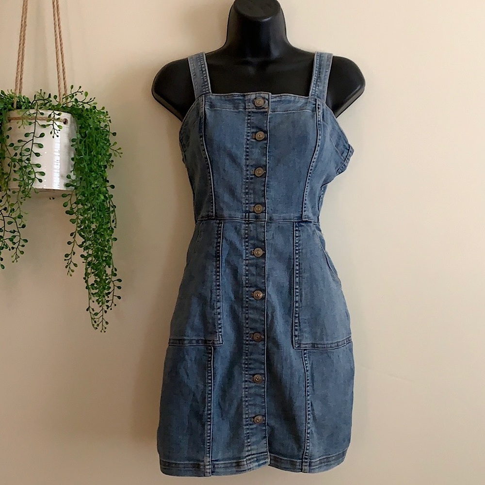 Denim Overall Dress